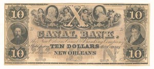 $10 Canal Bank - Obsolete Banknote - Paper Money Remainder